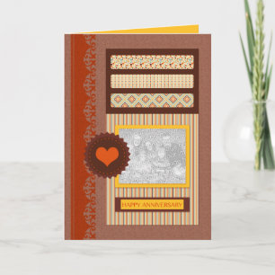 Cartão happy anniversary (scrapbook)