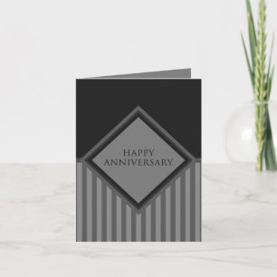 Cartão happy anniversary stripes