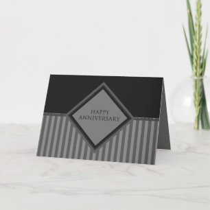Cartão happy anniversary stripes