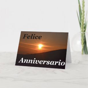 Cartão Happy Anniversary Sunrise Card In Italian