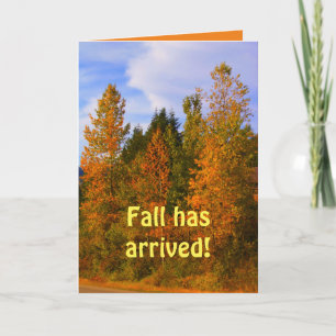 Cartão Happy Autumn Greeting Card, Pretty Fall Mountains