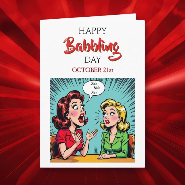 Cartão Happy Babbling Day | October 21st (Criador carregado)