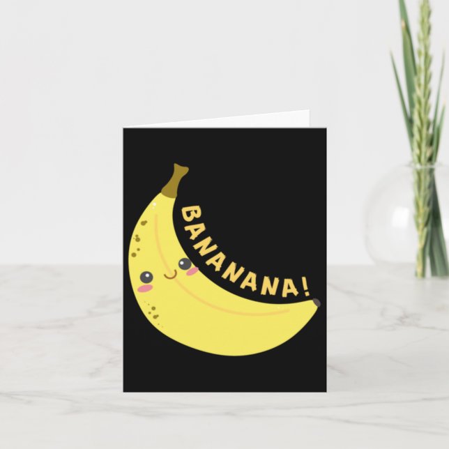 Cartão Happy Banana Sticker (Frente)