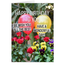 Cartão Happy Birthday