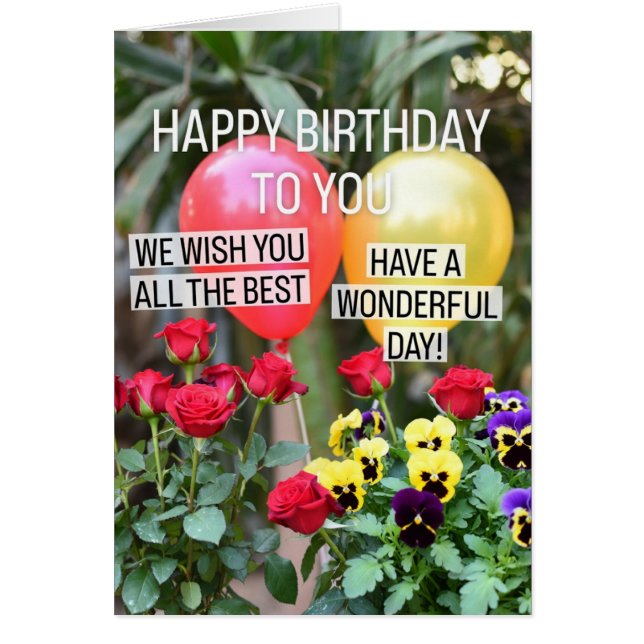 Cartão Happy Birthday (Frente)