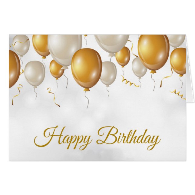 Cartão Happy Birthday (Frente Horizontal)