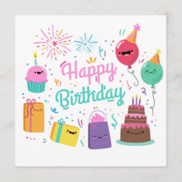 Cartão Happy Birthday