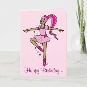 Cartão Happy Birthday, Ballerina Princess!