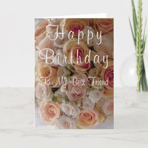 Cartão Happy Birthday Best Friend Roses