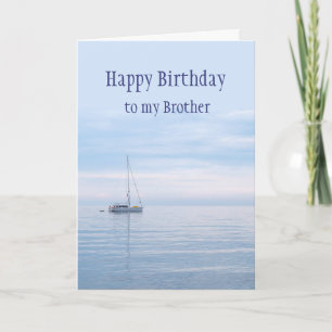 Cartão Happy Birthday Brother Sailboat Sailing