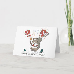 Cartão Happy Birthday Canada