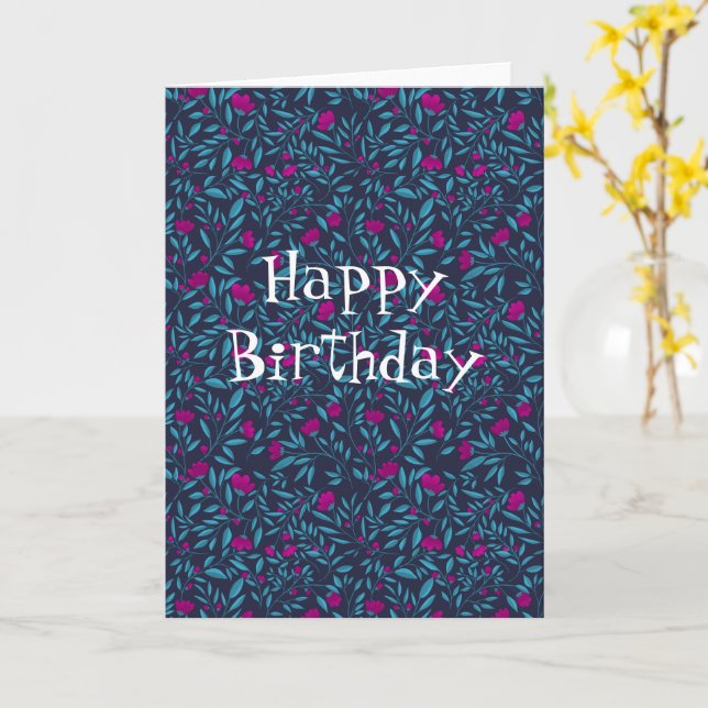 Cartão happy birthday Card (Flor Amarela)