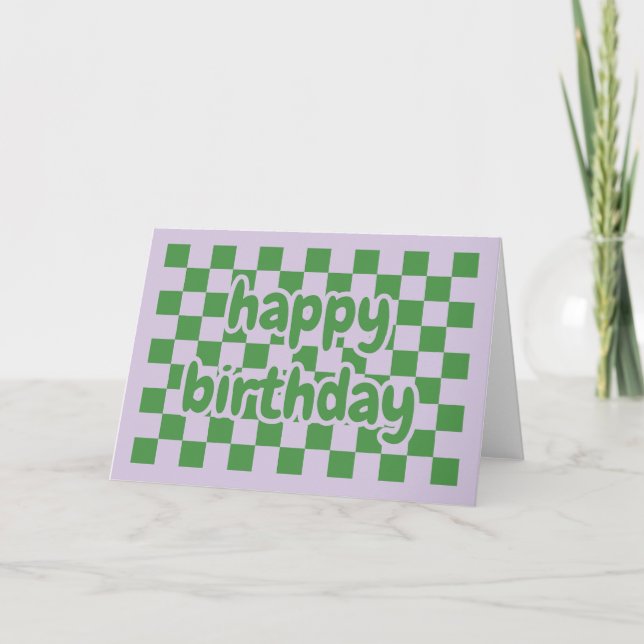 Cartão Happy birthday card geometric (Frente)