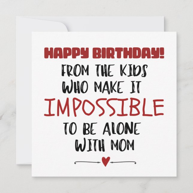 Cartão Happy Birthday Dad from Kids (Frente)