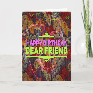 Cartão "Happy Birthday Dear Friend" Gift Card