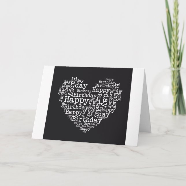 Cartão Happy birthday design (Frente)