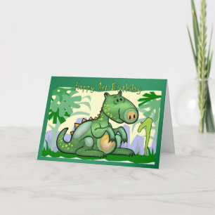 Cartão Happy Birthday Dinosaur Card 1st Birthday