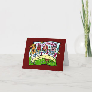 Cartão Happy Birthday: Doggie Friends