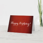 Cartão Happy Birthday Dramatic Red<br><div class="desc">Happy Birthday Dramatic Red is made with Venetian Plaster which creates a beautiful polished marble like finish with subtle variations in tone. Notice the ombre effect of the dramatic lighting of this piece. INSIDE: To My Number One Son! Designed for your first born son. Add your name or keep it...</div>