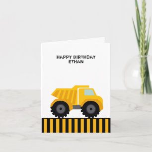 Cartão Happy Birthday Dump Truck First Card