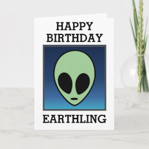 Cartão Happy Birthday Earthling