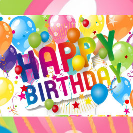 Cartão Happy Birthday Folded Greeting Card