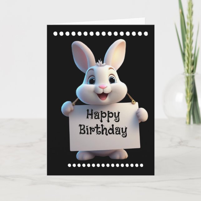 Cartão HAPPY BIRTHDAY Folded Greeting Card (Frente)
