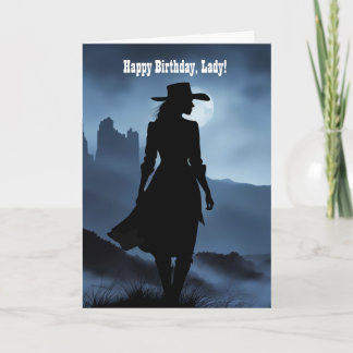 Cartão Happy Birthday For Strong Lady Woman Female 