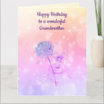 Cartão Happy Birthday Grandmother<br><div class="desc">Beautiful Flower Fairy design Happy Birthday Grandmother Greeting Card.</div>