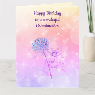 Cartão Happy Birthday Grandmother