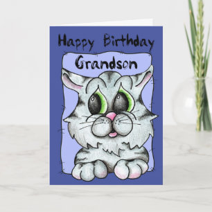 Cartão Happy Birthday Grandson