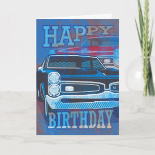 Cartão Happy Birthday GTO Cars