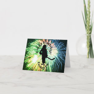 Cartão Happy Birthday Hockey Fan, Silhouette