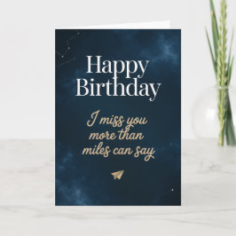 Cartão happy birthday i miss you card