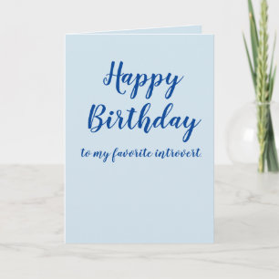 Cartão Happy Birthday introvert (customize)