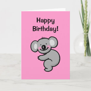 Cartão Happy birthday (koala bear)