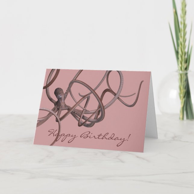 Cartão Happy Birthday Kraken (Frente)