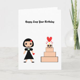 Cartão Happy Birthday Leap Year