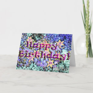 Cartão Happy Birthday lily card