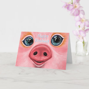 Cartão Happy Birthday - Little Baby Piggy - Smile