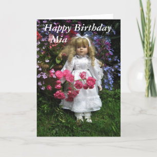 Cartão Happy Birthday Mia