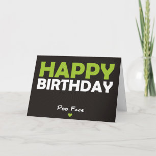 Cartão Happy Birthday Poo face