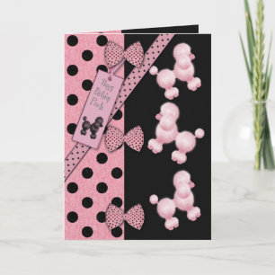 Cartão Happy Birthday Poodle