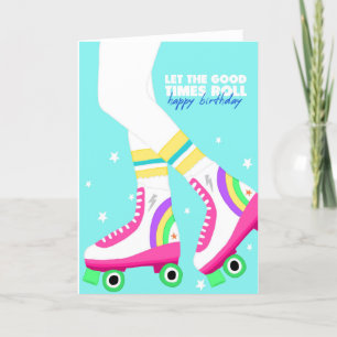 Cartão Happy Birthday Roller Skates Card