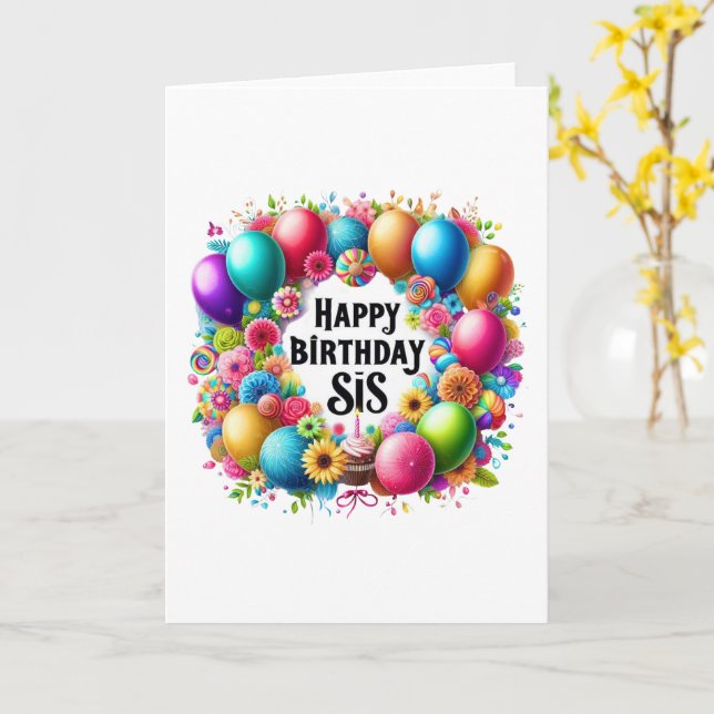 Cartão Happy Birthday SIS (Flor Amarela)