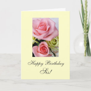 Cartão Happy Birthday Sis / honey/ babe ...