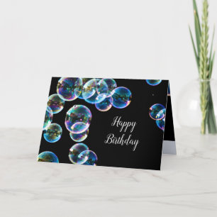 Cartão Happy Birthday Soap Bubble Custom Card