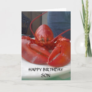 Cartão HAPPY BIRTHDAY SON (talking Lobster)