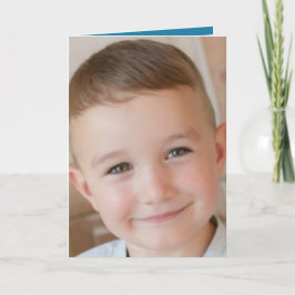 Cartão Happy Birthday special Grandson blue photo