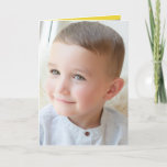 Cartão Happy Birthday special Grandson grey photo Card<br><div class="desc">Replace the photo on the front.
Add your message inside.
Happy Birthday special Grandson.
Inside designed in grey and yellow.</div>